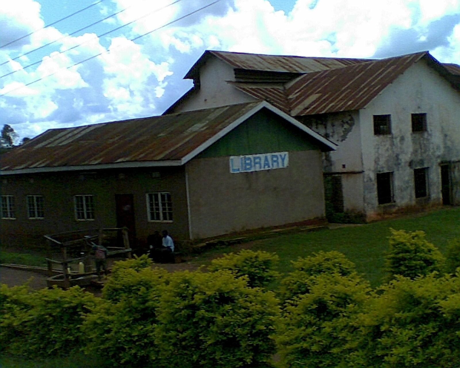 The school library. The building behind surely needs a paint job.